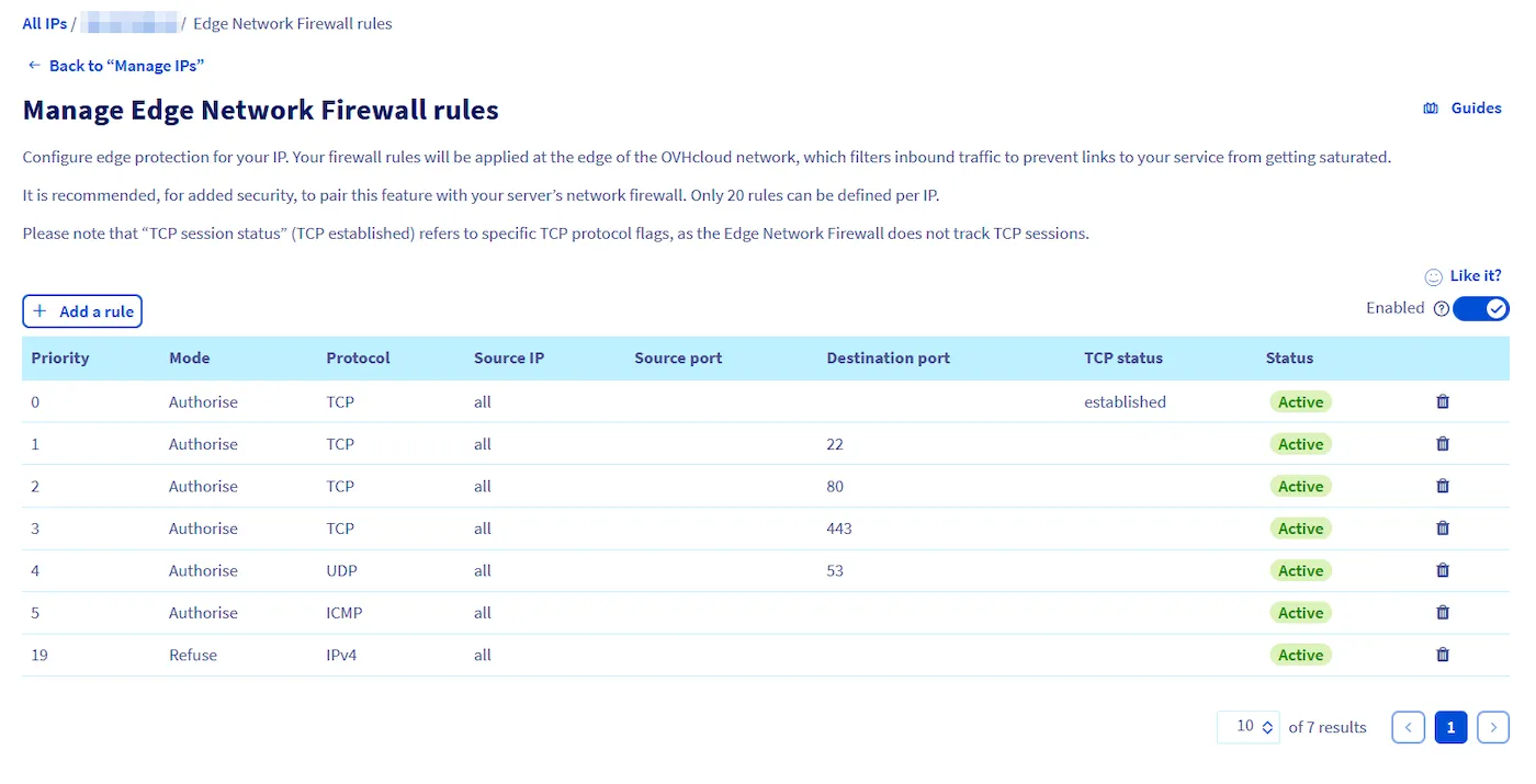 Firewall Example Configuration